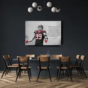 J.J. Watt Quote Poster Wall Art Home Decor Poster Print