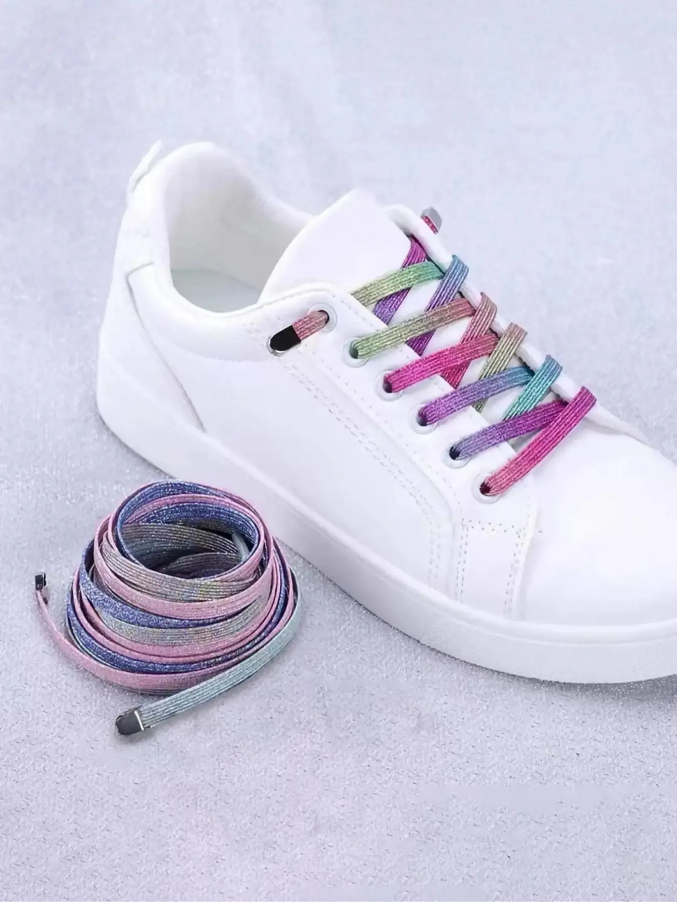 1 Pair Simple Colorful No-tie Shoelaces, Casual Versatile Shoelaces, Fashion Shoes Accessories for Men & Women, Sports Shoelaces, Shoe Laces For Sneakers No Tie, Shoe Strings No Tie