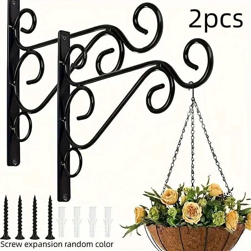 2 Pcs/4pcs Hanging Stands, Iron Plant Hooks Wall Mount, Flower Hangers for Home Garden Decor, Durable and Stylish, Wall Plant Holder