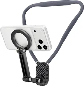 Magnetic Neck Mount for Phones, Hands-Free POV/Vlog Holder, Secure Holder for Phones, Compatible with iPhone 17/ 16/ 15/14/13/12 Series and Android Devices, Cell Phone Mount