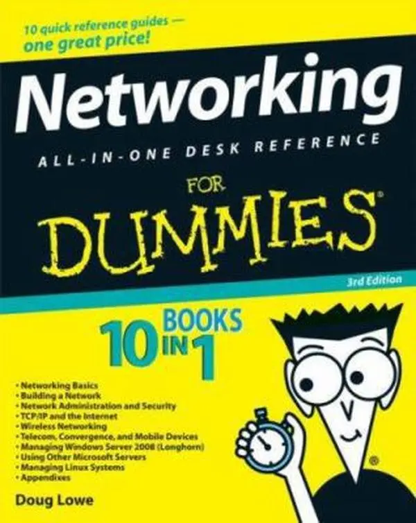 USED Book - Networking All-in-One Desk Reference for Dummies by Doug Lowe (Paperback) - english