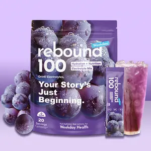 Rebound 100 Electrolyte Drink - Antioxidant Muscle, Eye & Gut Weekday Recovery - Lutein, Blueberry Extract, Probiotics, Digestive Enzymes | Sugar-Free with Magnesium and Vitamin B & C |  Dietary Fitness Healthcare | Z1