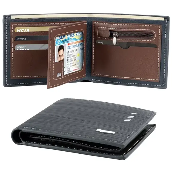 RFID Men’s Wallets, Stylish Bifold Wallets with 7 Credit Credit Cards 1 ID Window, Slim Minimalist Front Wallet/Credit Card Holder, Great Gift For Men
