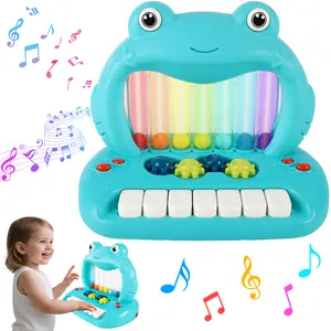 Musical Toy Keyboard – Play Piano – Songs, Sounds & Lights – Musical Instrument Frogs Piano Toy