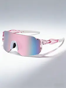 Colorful Cycling Sports Glasses Uv400 Protection Outdoor Riding Fishing Mountain Bike Road Bike Anti-Wind Dustproof Clear Vision Comfortable Fit Cycling Gear