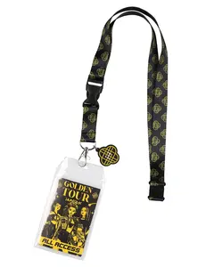 K-Pop Demon Hunters Lanyard HUNTR/X Golden Tour Breakaway Clear ID Badge Holder