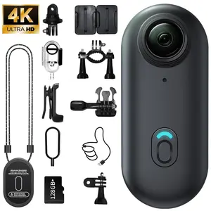 4K FHD Action Camera, Mini Wearable Cam, Wearable Body Cam, Compact, 128GB Storage, Hands-Free Recording, Ideal for Cycling, Skiing, Outdoor Sports & More, Automatic