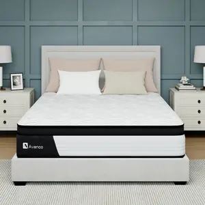 Avenco 10/12 inch Medium Cooling Memory Foam Hybrid Mattress, CertiPUR-US, OEKO-TEX Certified