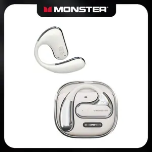 Monster Open Ear Headphones AC320,  Wireless Earbuds Bluetooth 5.4 with Clear Talk, Stylish Rotating Case with Lanyard, Type-C Charging, Comfort Fit, 24H Playback, Water Resistant Sport Earbuds