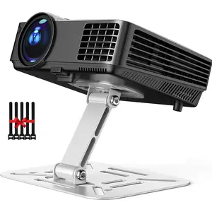Adjustable Projector Stand with 1/4" Screw,  Ceiling Mount for Home Office Studio, Mini Projector Holder Bracket with  Ties