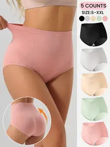 Lucky Women's High-Waist Shaping Panties Seamless Control Briefs, Comfy Breathable Panties, High Waisted Panty, Tummy Shaping Slimming & ButtLifting Underwear Breathable Everyday ComfortFit, All Seasons Seamless Panties, Breathable Stretch Underwear