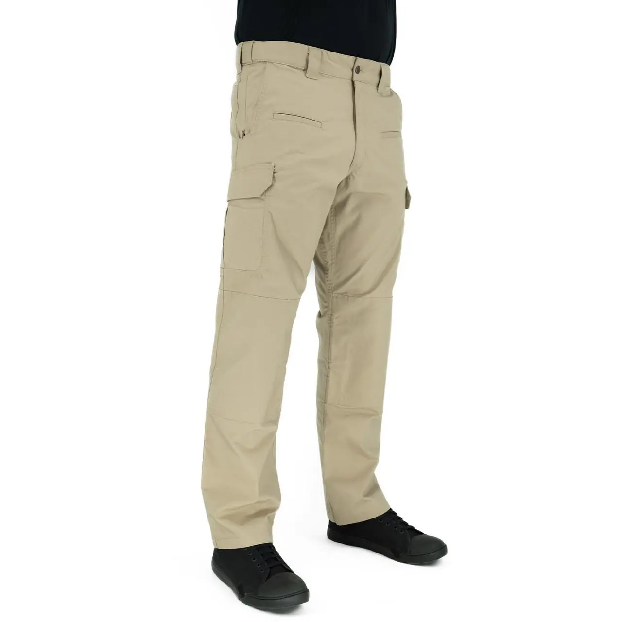 LA Police Gear Men's Battle Rattle Stretch Rip-Stop Tactical Pants, Athletic Fit Cargo Pant with 13 Pockets and Tuxedo Elastic Waist, Belt, Mechanical, Long, Cotton, Work Pants
