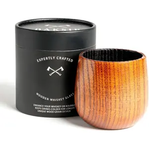 The  Charred Wooden  Drinking Glass  Gifts for Men | Charred Wooden Old Fashioned Glass |   Gifts for Men, Dad, or Brother | Gifts For Men Who Have Everything
