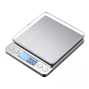Kitchen Scale Digital Food Scale, Coffee Scale 1000g/0.1 Digital Scale Food Kitchen, Used for Baking and Cooking LCD Display Mini Food Scale (Silver) Food Measuring Tool