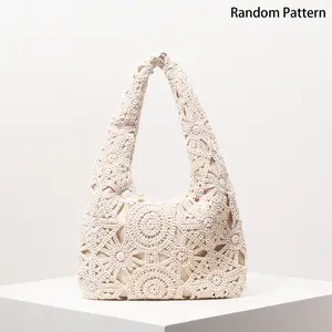 Hollow woven shoulder bags straw beach bags  crochet covers women traveling must have vacation clothing