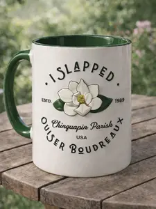 I Slapped 0uiser B0udreaux  3D Embossed Mug, 80s Movie 3D Printing Mug, Mothers Day Gift For Mom/Grandma/Bestie