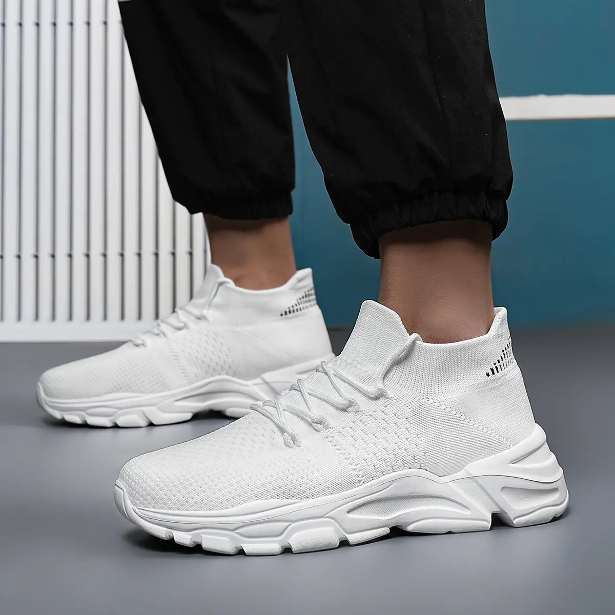 Men's New Lace-Up Low-Top Casual Trainers - Athletic, Breathable Running Shoes, Anti-Slip Tread, Lightweight Comfort, Treadmill Workout Use, Father's Day Gift Option, Athletic Running Shoes, Anti-Slip Tread Casual Trainers, Treadmill Run, Woven Fiber, Sim