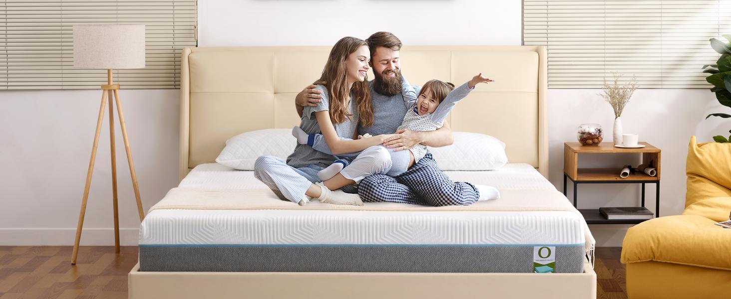 Mattress Gel Memory Foam Queen Size Mattresses in a Box for Back Pain Relief, Firm Foam Bed-Mattress for for Cool Sleep, CertiPUR-US Certified