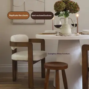 Wabi-sabi-style Chinese Minimalist Solid-wood Dining Chair