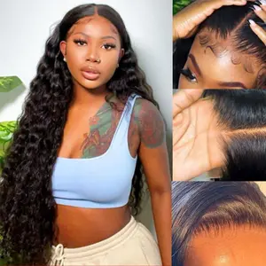 [LIVE SALE] 30'' 250% Density Unice Deep Wave /Jerry Curly 5x5 HD Lace Lace Closure Wig Glueless Human Hair Wig