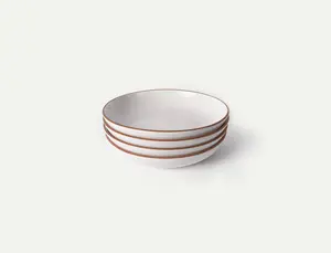 Rimmed & Speckled Pasta Dishes - Set of 4