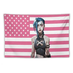 Arcane American Flag Tapestry |Wall Hanging, Gamer Flag, Nerdy Decor, Arcane Merch, Gamer Art, Gift for Gamer