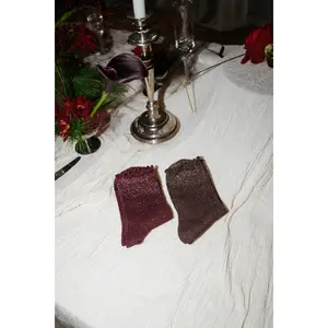 Burgundy Mily Socks
