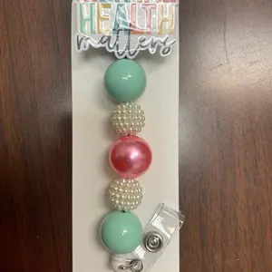 Mental Health Matters Beaded Badge Reel