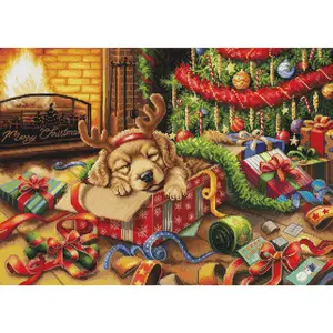 Santa's Little Troublemaker BU5079L Counted Cross-Stitch Kit