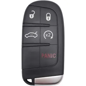 Replacement Keyless Entry Key Fob Cover Case for Dodge Charger, Challenger, Jeep Grand Cherokee, Compass, Renegade, Patriot, Grand Commander, Chrysler 300 Key Fob