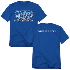 Jeopardy Long Handled Gardening Tool Front Back Unisex Adult T Shirt, Navy