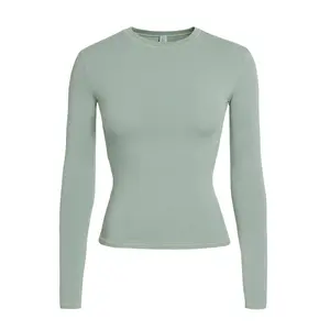 COTTON JERSEY LONG SLEEVE T-SHIRT | MINERAL