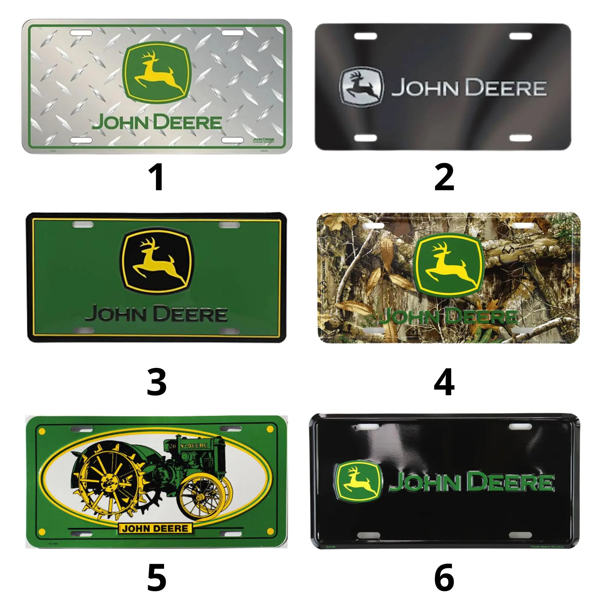 Farm Deere Flat License Plate Farm Truck Front Tag Semi Trucks Car Accessory, License Plate, Vehicle Decor