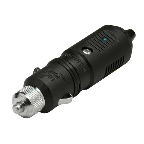 212 MAIN SeaLink® Deluxe 12V Plug, 10A Max, LED Light, Moistureproof Kayaking Accessory with Interchangeable 10A Fuse, Cord Seal, Internal Strain Relief, Sealing Ring, 12V Volt
