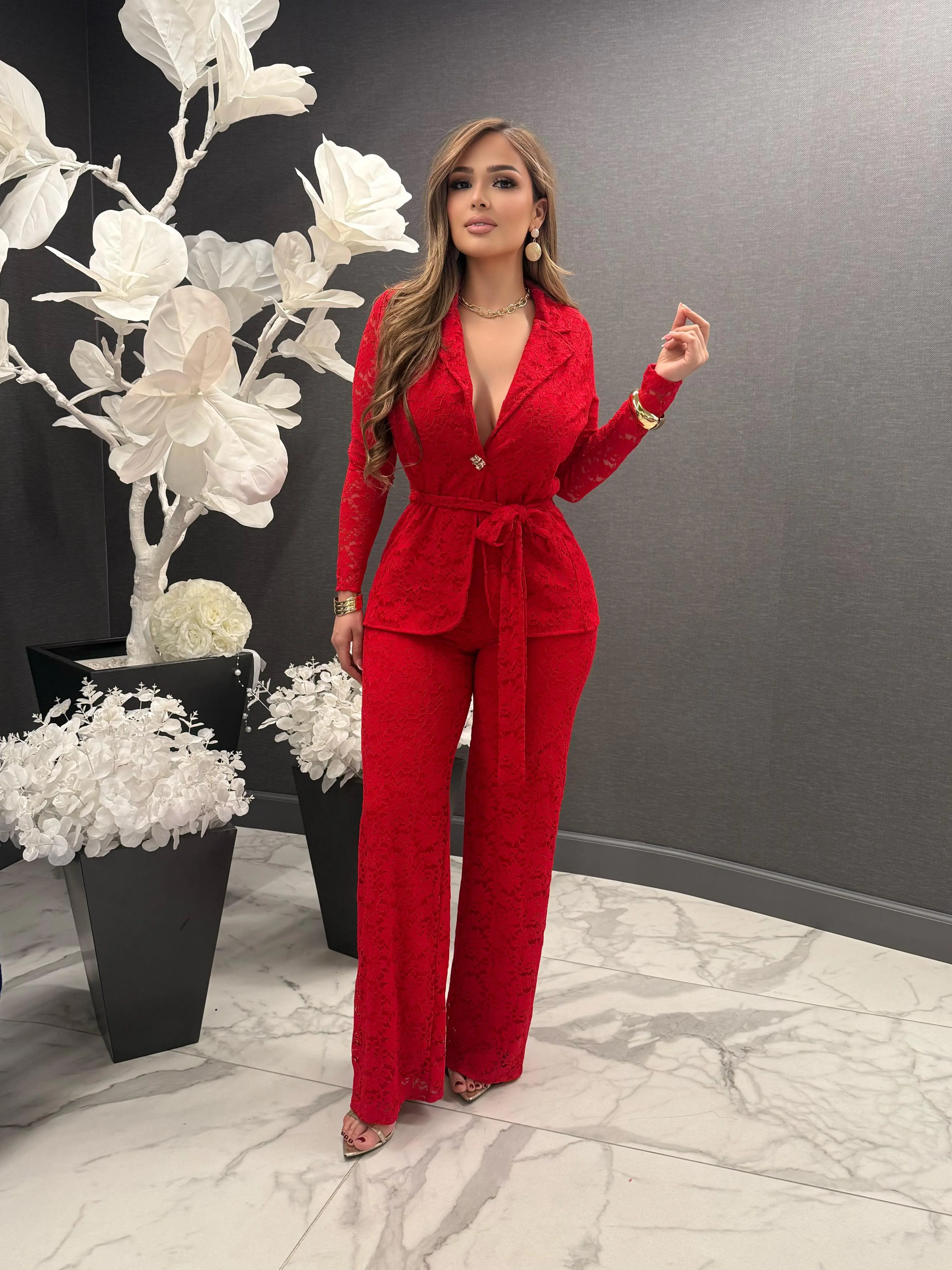 Scarlet Desire Lace Set