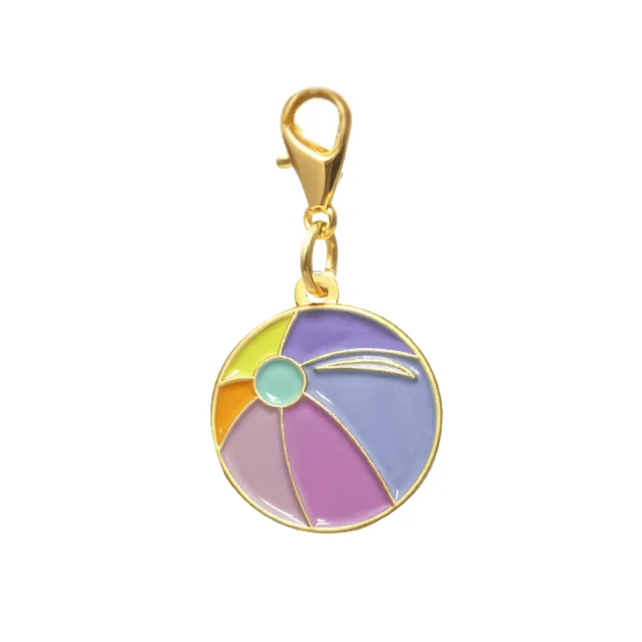 Dog Collar Charm – Clip On Interchangeable Pet Charm for Collars, Leashes & Accessories, Beach Ball Charm