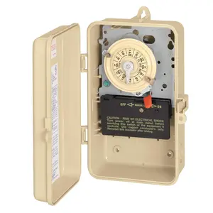 Intermatic 110V Indoor & Outdoor Timer Switch in Metal Enclosure, Beige
