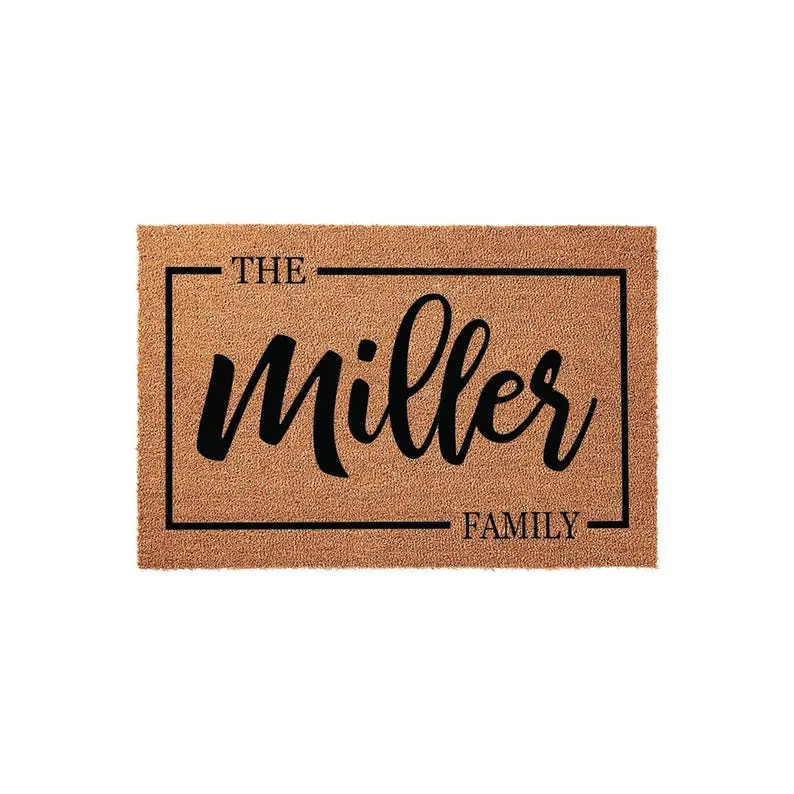 Personalized Last Name Welcome Mat, Coir Doormat for Housewarming, Custom Family Gift, Home Decor