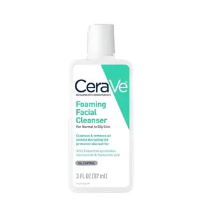 CeraVe Travel Size Foaming Face Cleanser for Normal to Oily Skin 3.0 oz 3oz