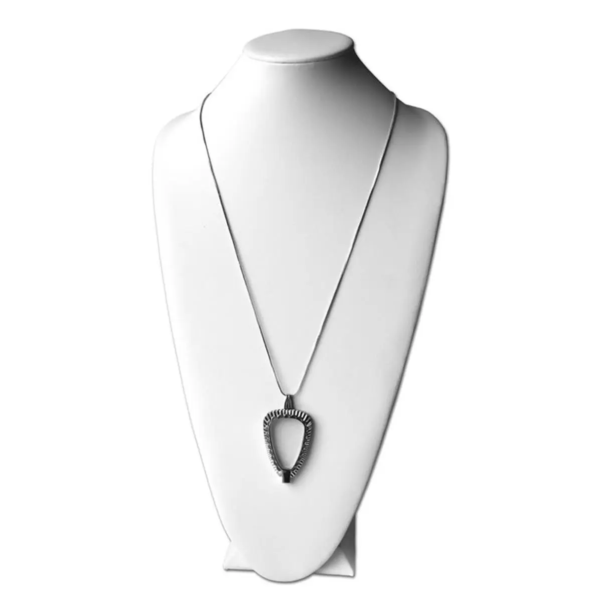 212 MAIN Neckglasses Susan Reading Glass - Silver, 3.0 Strength, Polished Metal Triangular Locket Pendant, 30 Inch Retro Look Chain & Link, Chain & Link Accessory for Specialty DIY Projects, 30 Inch Chain