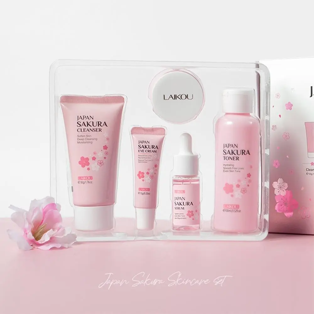 Sakura Skincare Set, Facial Care Collection for Hydration and Radiance, Moisturizing Skin Care Kit for Women