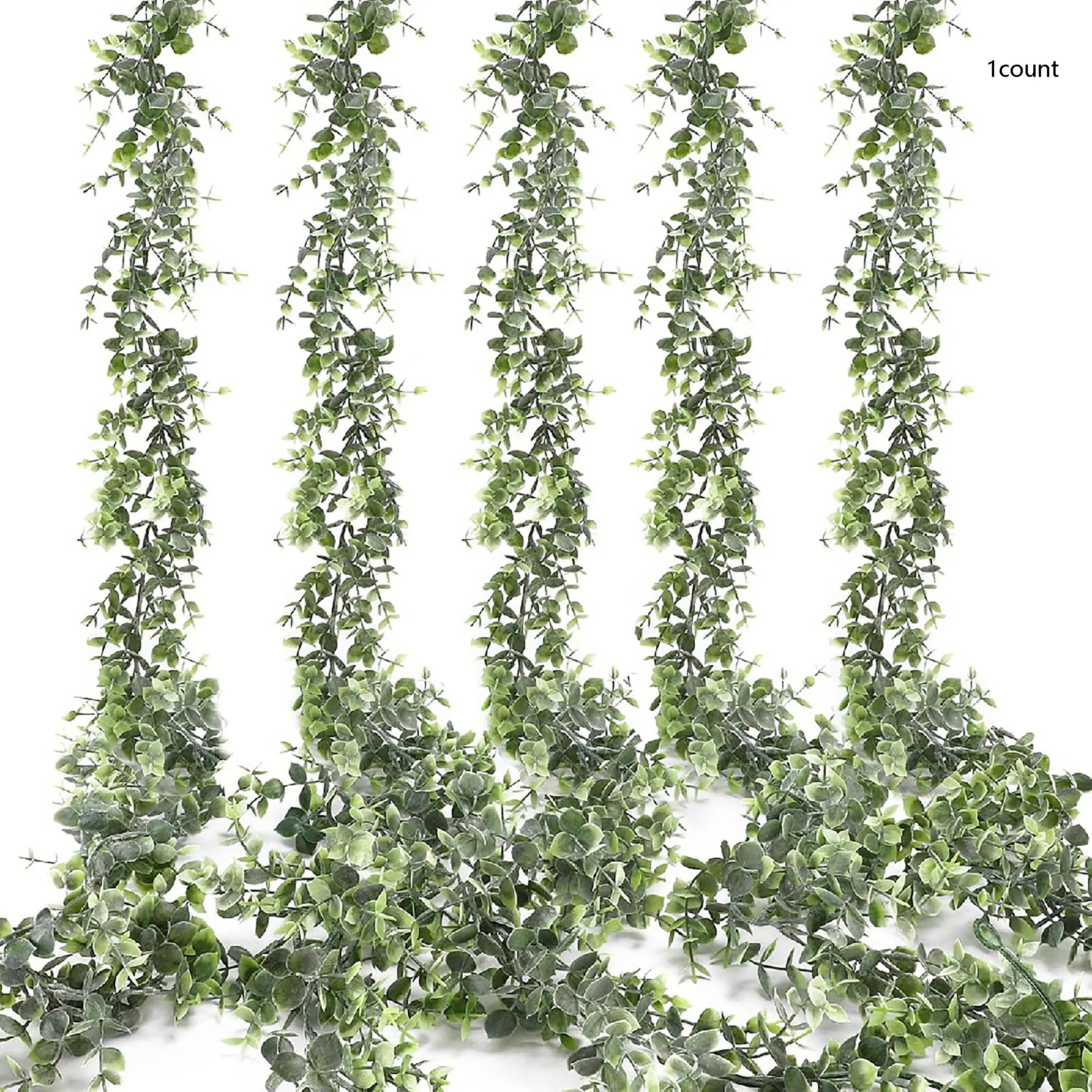 Artificial Eucalyptus Garland, Fake Eucalyptus Greenery Garland, Lifelike Fake Plant, Faux Hanging Plants Artificial Vines, 5.7 Decorative Garlands Backdrop Arch Wall Table Party Outdoor Festival Decor, Botanical Decor