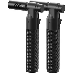 [New Deal]-2 Pack Butane Torch Lighter Soldering Torch Refillable Adjustable Kitchen Blow Torch for DIY Grill BBQ Baking Desserts Melting Camping(without Fuel) Bakeware