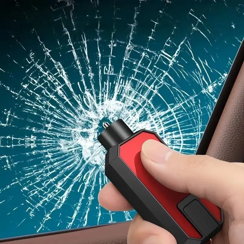New Portable Car Escape Tool, Window Breaker Hammer, Emergency Rescue Hammer, Multi-Function Safety Hammer with Test Glass