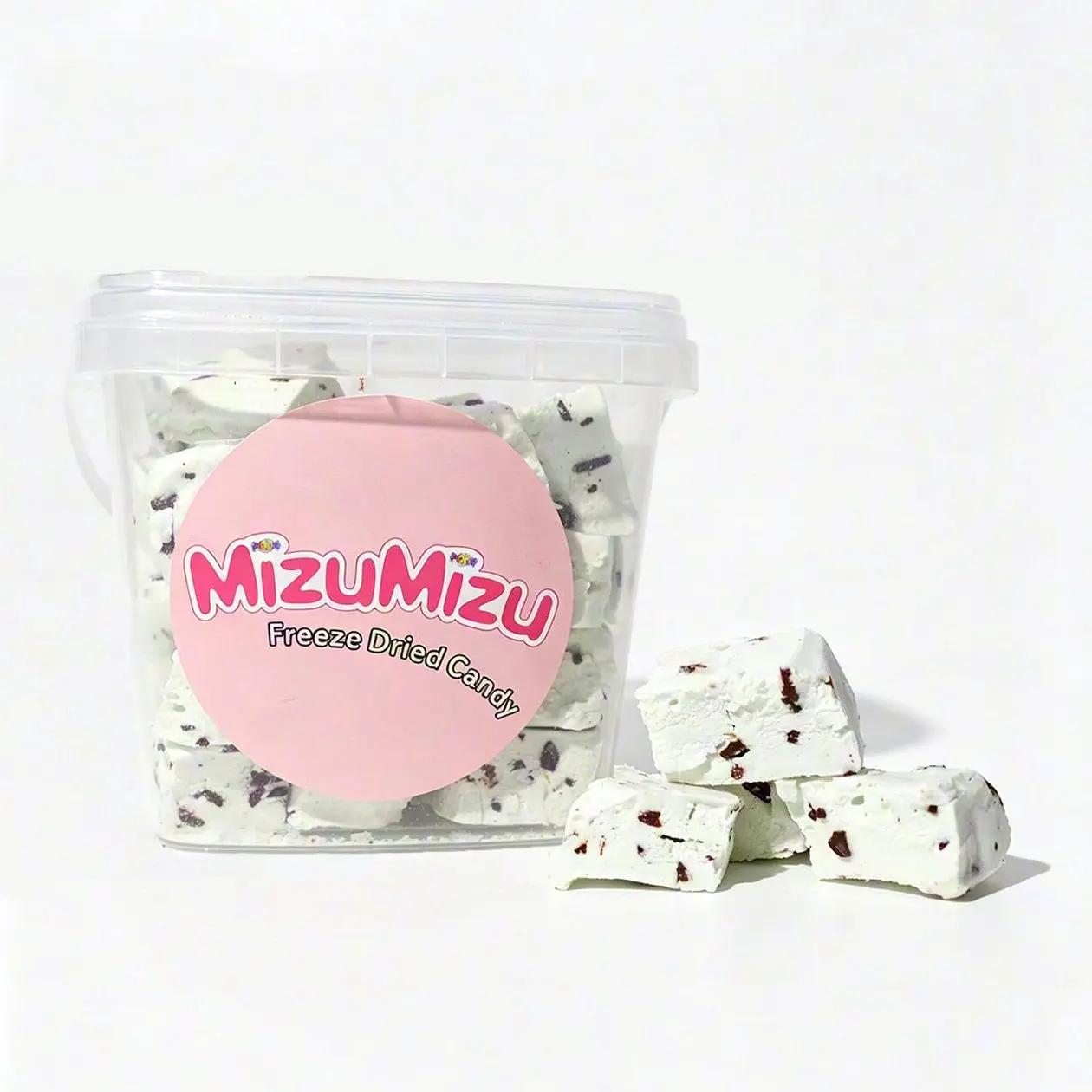 MIZUMIZU Freeze-Dried Mint Chocolate Chip Ice Cream Bites | Cool Mint Chocolate Crunchy Treat
