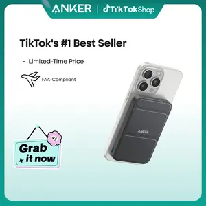 [Limited Offer]Anker 622 Magnetic Battery MagGo, 5,000mAh Foldable Wireless Power Bank with Stand and USB-C Port, Compatible for iPhone 16/15/14/13/12