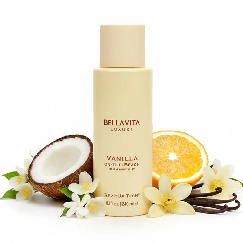 Vanilla-on-the-Beach by Bellavita Luxury | Warm Gourmand Hair & Body Mist | Water-Based | Alcohol-Free & Long-Lasting | Perfect for Layering | Lightwei