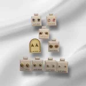 Broqueles en oro 14k