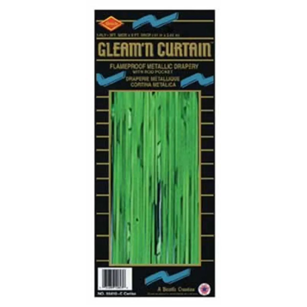 Beistle Metallic Flameproof 1-Ply Gleam N Curtain, Pack of 6