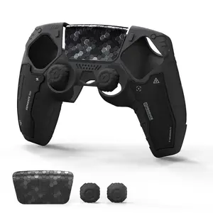 GeekShare G.S.TAC Tactical PS5 Controller Skin Set, Anti-Slip Silicone Protective Cover Skin Case for PS5 Wireless Controller with 2 Thumb Grip Caps and 2 Stickers - for Monster Hunter Wilds